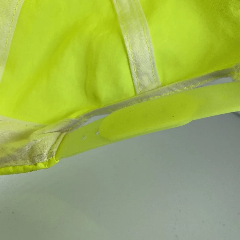Vtg OREGON COAST Neon Nylon‎ Baseball Cap Snapback Rope Embroidery Spring Break